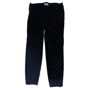 Old Navy Pixie‎ Pants Black White Polka Dot Slim Leg Casual Career